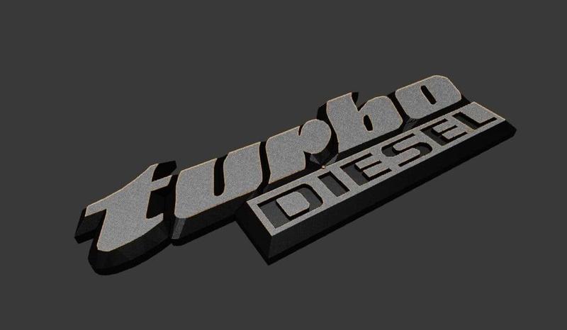 VW turbo diesel emblem