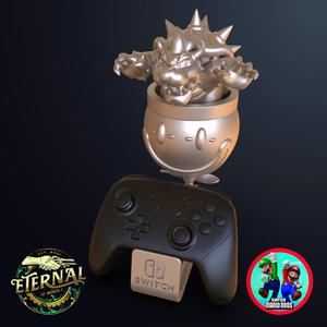 BOWSER SWITCH CONTROLLER HOLDER - 1 & 2 CONTROLLERS - MARIO BROS - ETERNAL