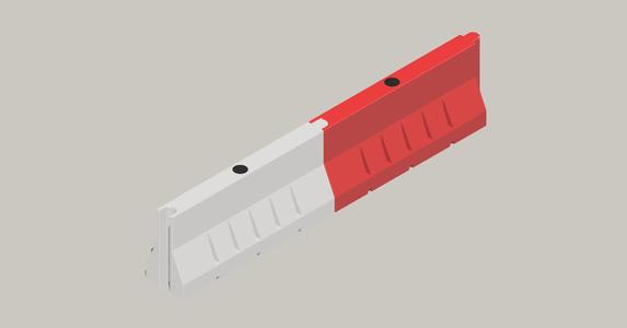 Water Jersey Barrier 1/10 Scale