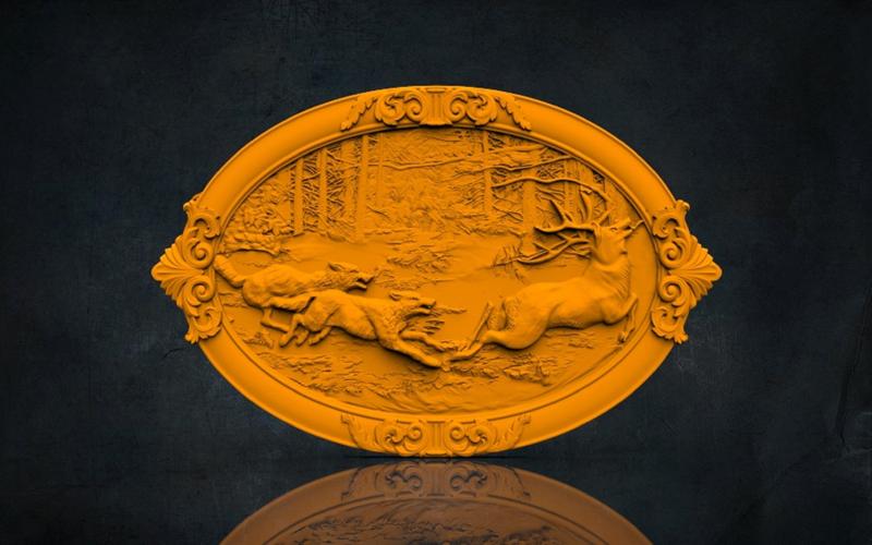 Deer 3D STL Model for CNC Router, Artcam, Vetric, Engraver, Relief, Carving, Cut 3D, Stl File For Cnc Router, Wall Decor