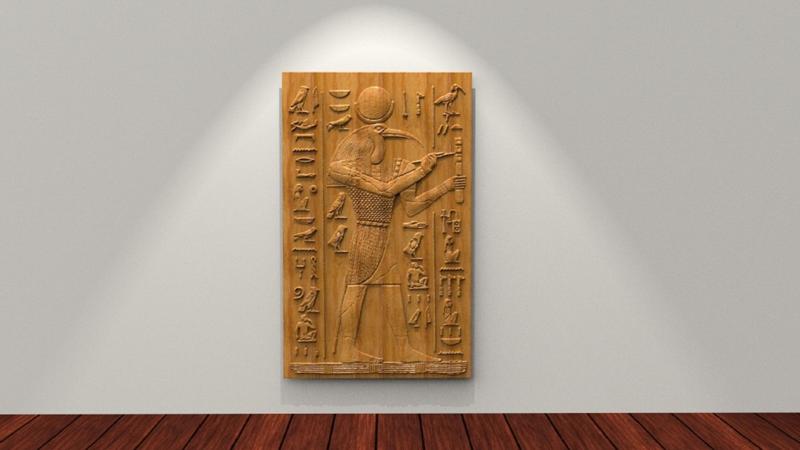 Ancient Egypt 3D STL Model for CNC Router, Artcam, Vetric, Engraver, Relief, Carving, Cut 3D, Stl File For Cnc Router, Wall Decor