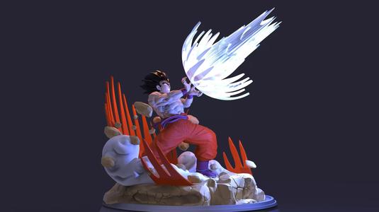 DRAGONBALL Z Goku Kaioken fan art