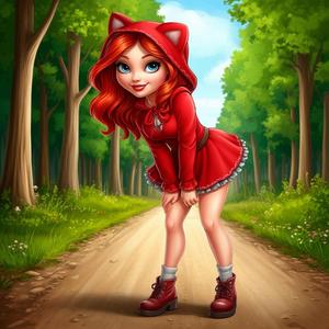 Little Red Riding Hood is waiting for the wolf