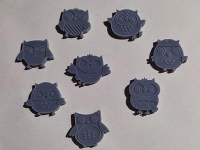 SET OWLS FOR HANDICRAFTS X 8 FIGURINES