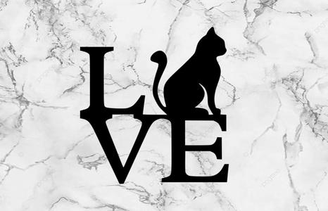 Love cats love cat wall decoration wall mural picture wall art