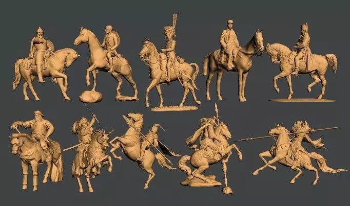 Knights 3D Model russian cavalry