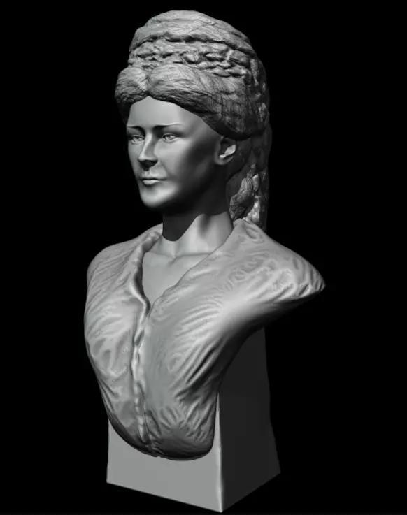 3D Printable Empress Elisabeth-Sissi Bust