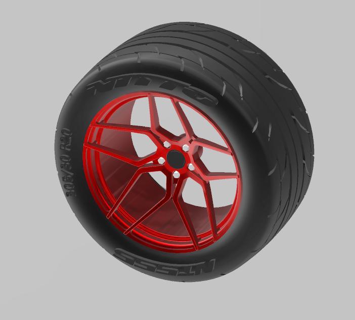 Rohana RFX11  20''x10'' and 20x10,5'' wheel and tire for 1/24 scale auto