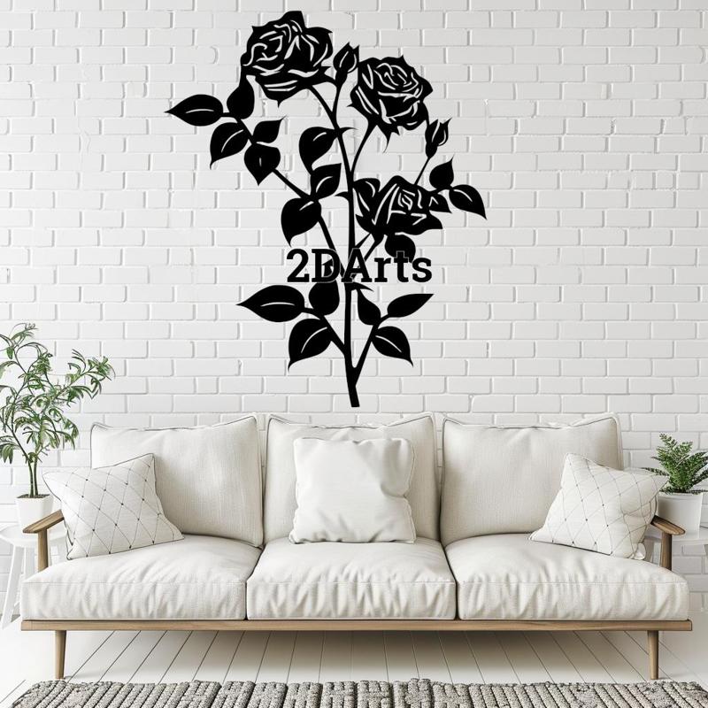 Roses 2D Wall Art/Window Art - Digital STL & SVG File