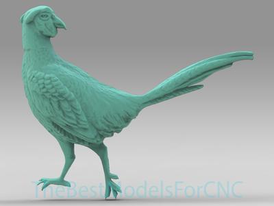 3D Model STL File for CNC Router Laser & 3D Printer Pheasant Simple
