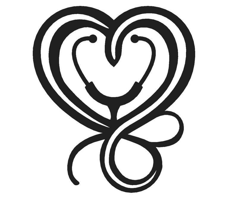Heart Stethoscope Emblem