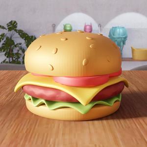 3D Fake Hamburger STL File - 388