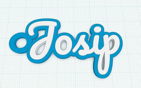 Fancy Keychain Name Tag - Josip