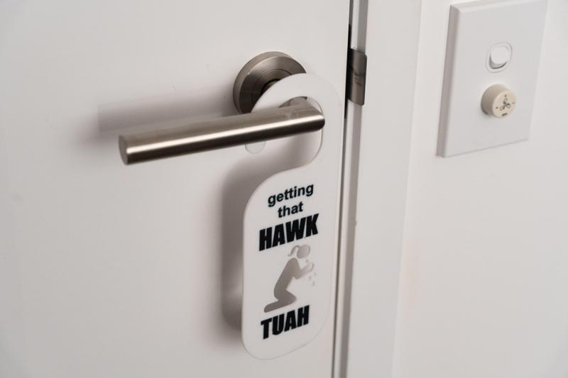 Hawk Tuah Girl Door Hanger | Handle Do not Disturb Sign | Spit on That Thang Meme