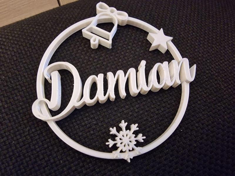 Damien Christmas ornament