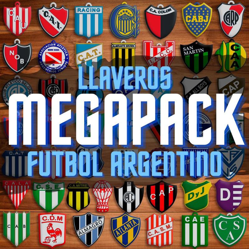 MEGAPACK 50 " ARGENTINEAN SOCCER " KEY RINGS