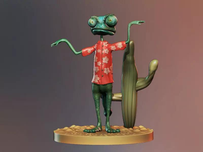 Rango 3d lizard man figurine