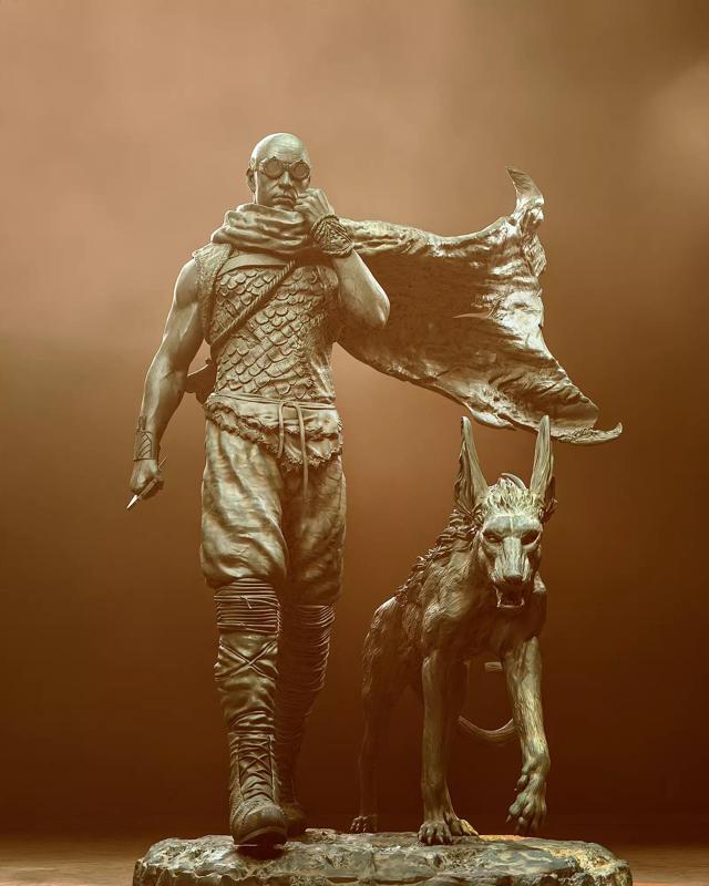 Riddick with Jackal 3D Print