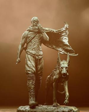 Riddick with Jackal 3D Print