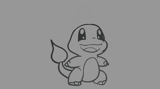 Charmander Silhouette Wall // Design 02