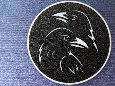 Hugin & Munin Glass / Cup Coasters