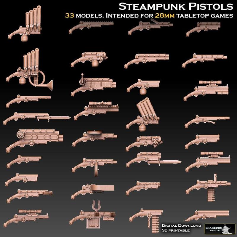 Steampunk Pistol Megapack