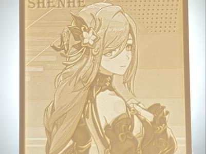 Genshin Shenhe lithophane