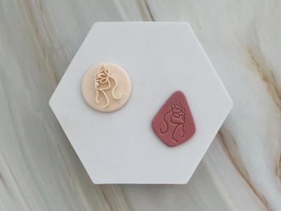 Woman Polymer Clay Stamp