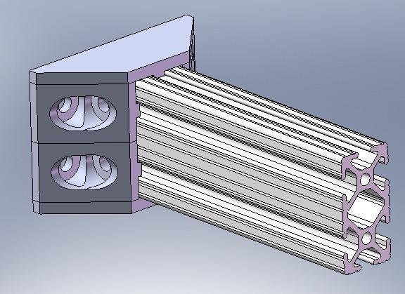 1020 t-slot wall bracket