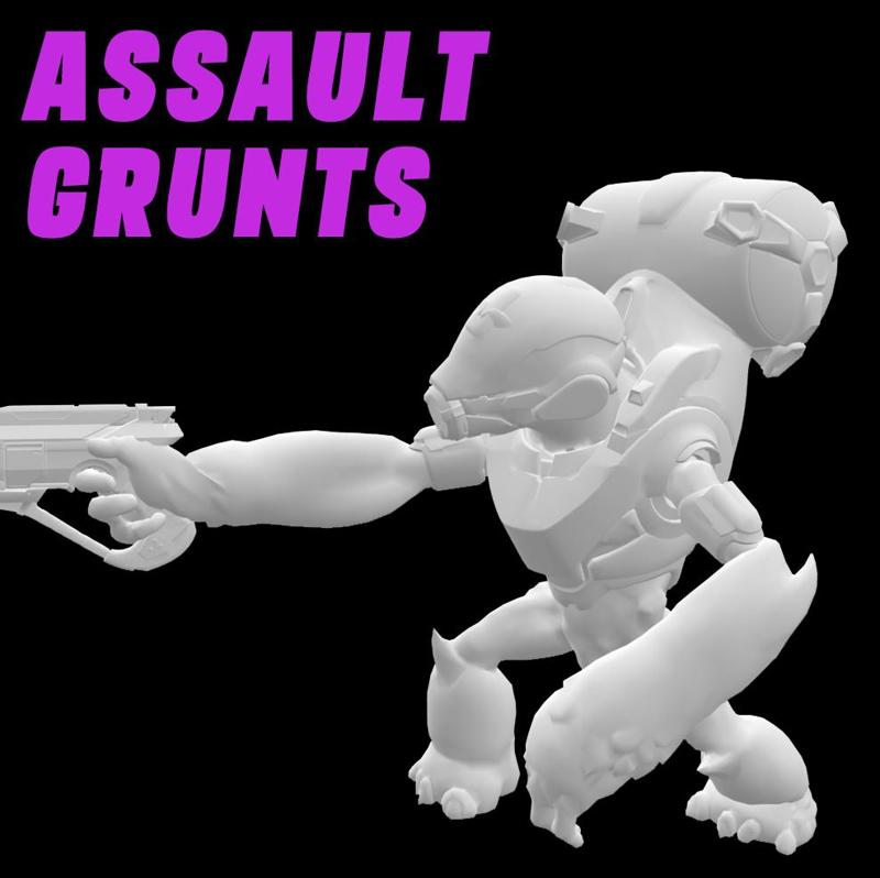 ASSAULT GRUNTS! (HALO MINIATURES FOR TABLETOP GAMING) HIGH QUALITY!