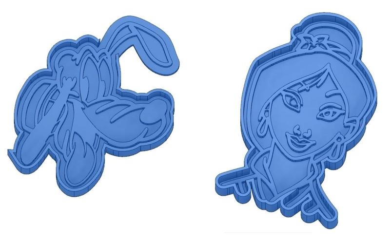 Biscuit Moulds - Disney - Princess - Mickey - Dingo - Bambi - The Lion King - Pinocchio - Pluto - Frozen - Dumbo - Cookie cutter - Cookie Cutter