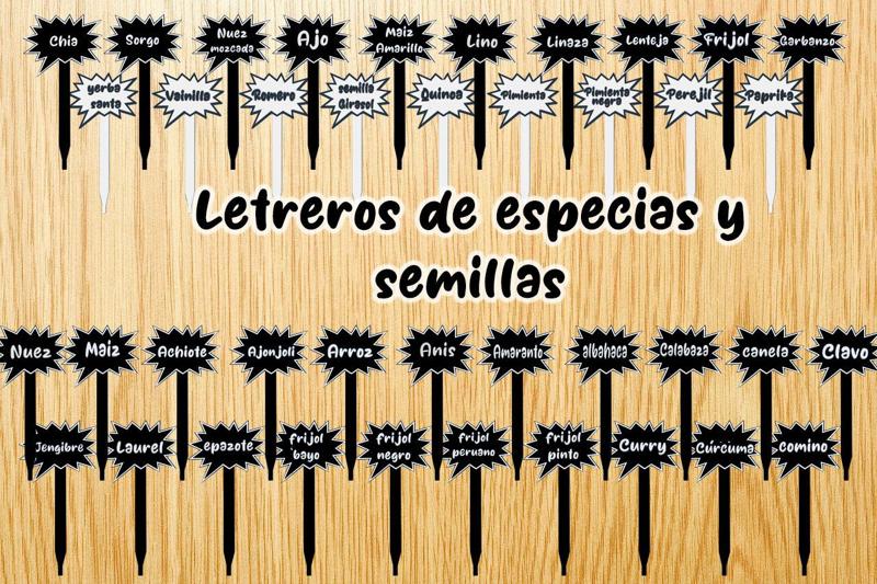 spice seeds" spices and seeds posters KIT 43 LETTERS
