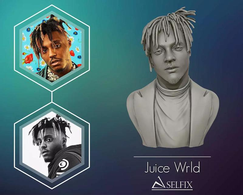 Juice wrld 3D sculpture Ready to 3D print