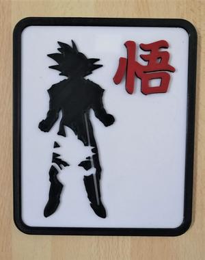 DBZ wall plate - Goku & Son Goku