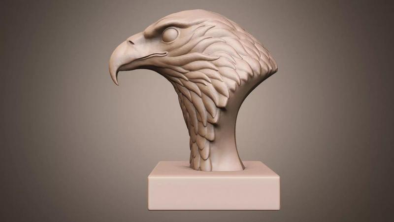 eagle head sculpture