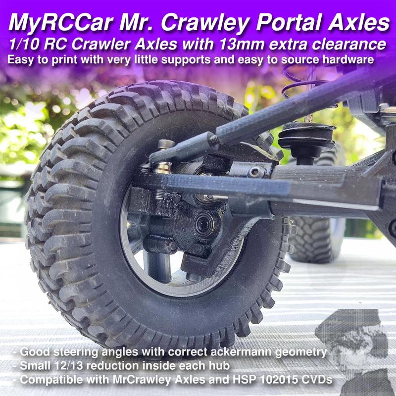 MyRCCar Mr. Crawley Portal Axles