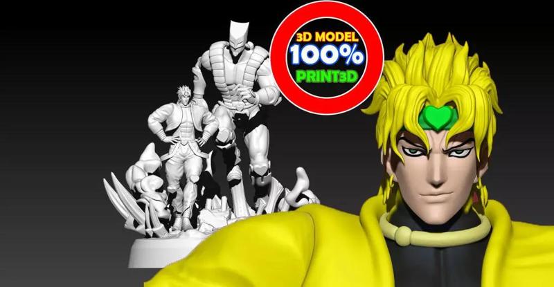 DIO BRANDO AND THE WORLD - JOJO BIZARRE ADVENTURE - 3D PRINT