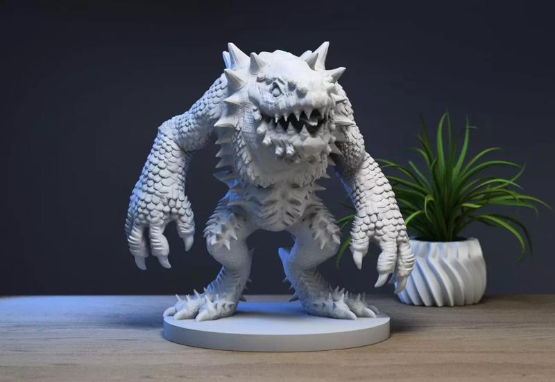 Demon dragon creature miniature  Cyborg miniature