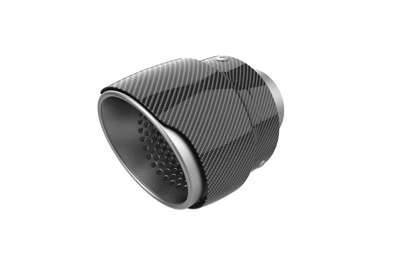 Exhaust Muffler Tip with Carbon Cover