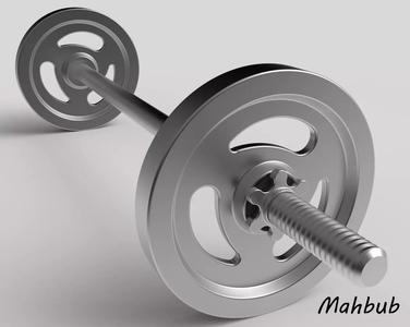 Barbell metal wheel