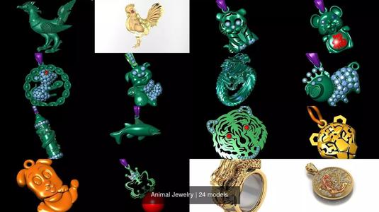 Animal Jewelry 3D Model Collection