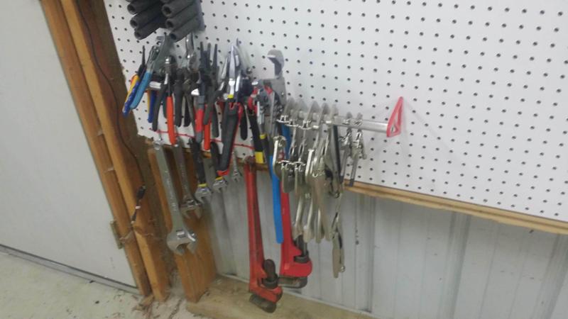 Peg Board Rod Mount Organizer