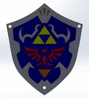 BOUCLIER Zelda  Ocarina of Time N64(SHIELD) - key chain version