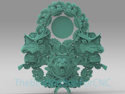3D Model STL File for CNC Router Laser & 3D Printer Elk and Bear Hunting Watch