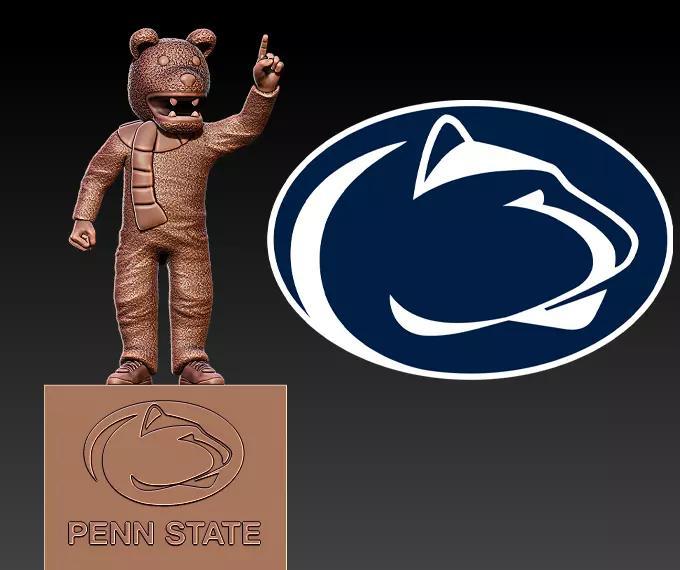 NCAA - PENN STATE NITTANY LIONS FOOTBALL MASCOT STATUE DESTOP
