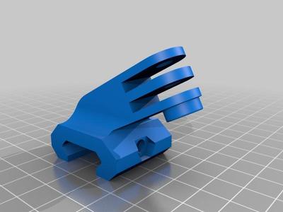 Picatinny rail adapter for GoPro at 62 degrees for Tavor rifle