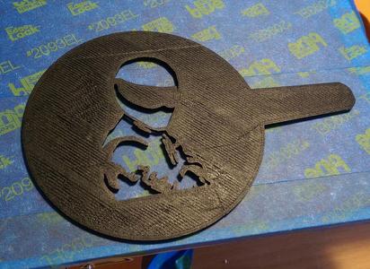 The Stig Coffee Stencil
