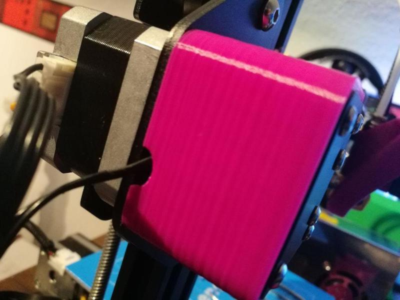 Perfect X axis stepper pulley cover for Ender 2
