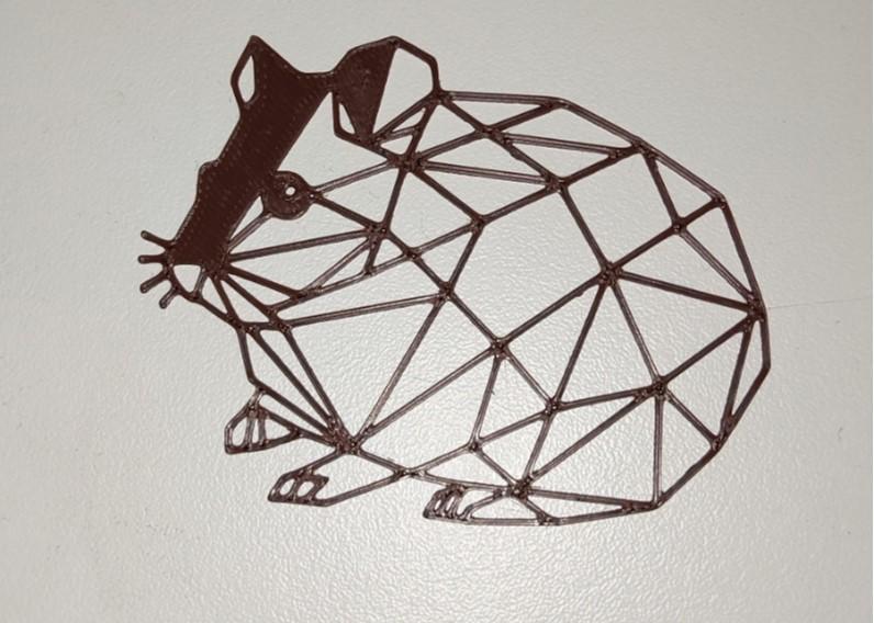 Wall art - 2D line art - Hamster