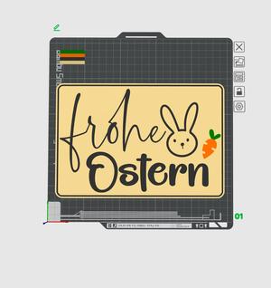 Frohe Ostern - Schild